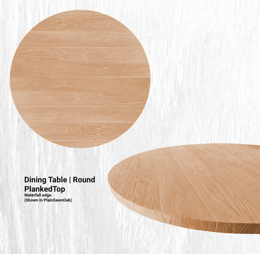 60" Diameter Dining Table | Round PlankedTop