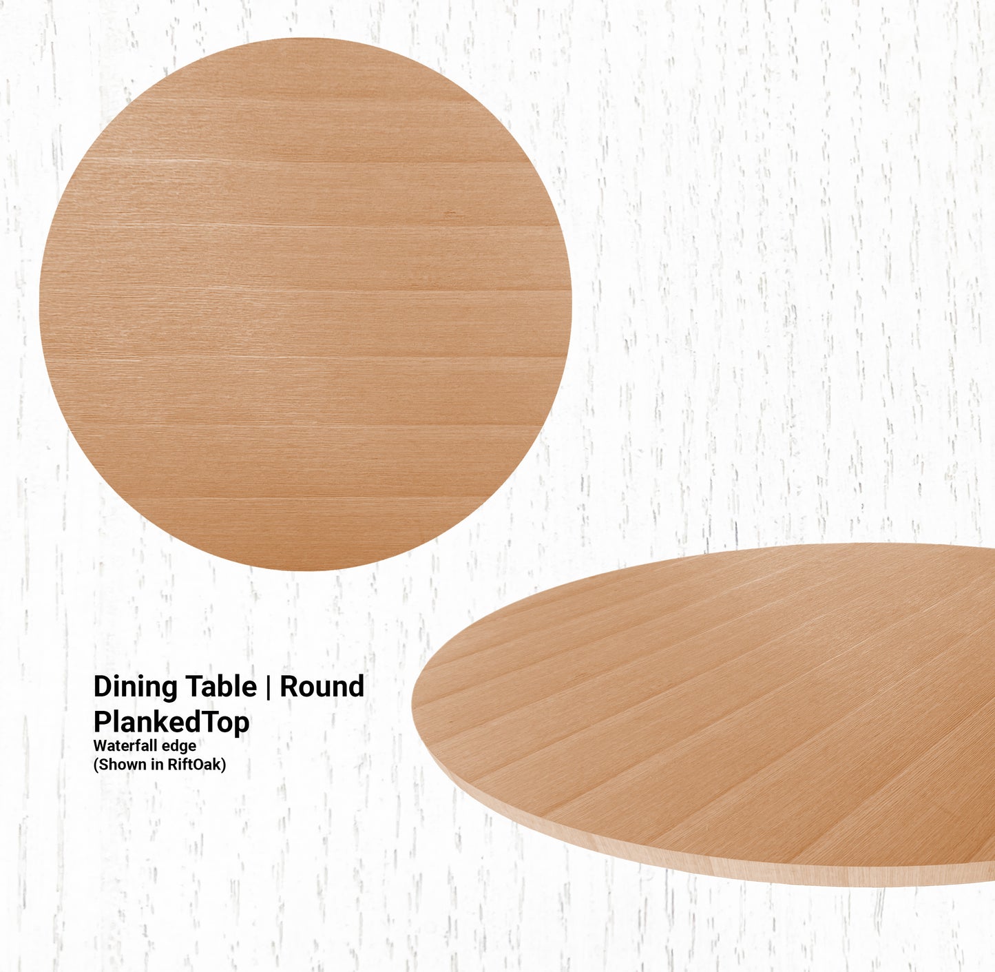 60" Diameter Dining Table | Round PlankedTop