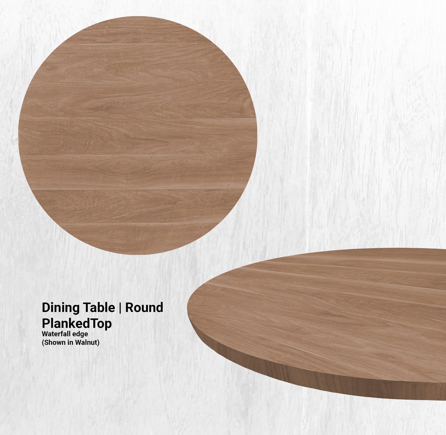 60" Diameter Dining Table | Round PlankedTop