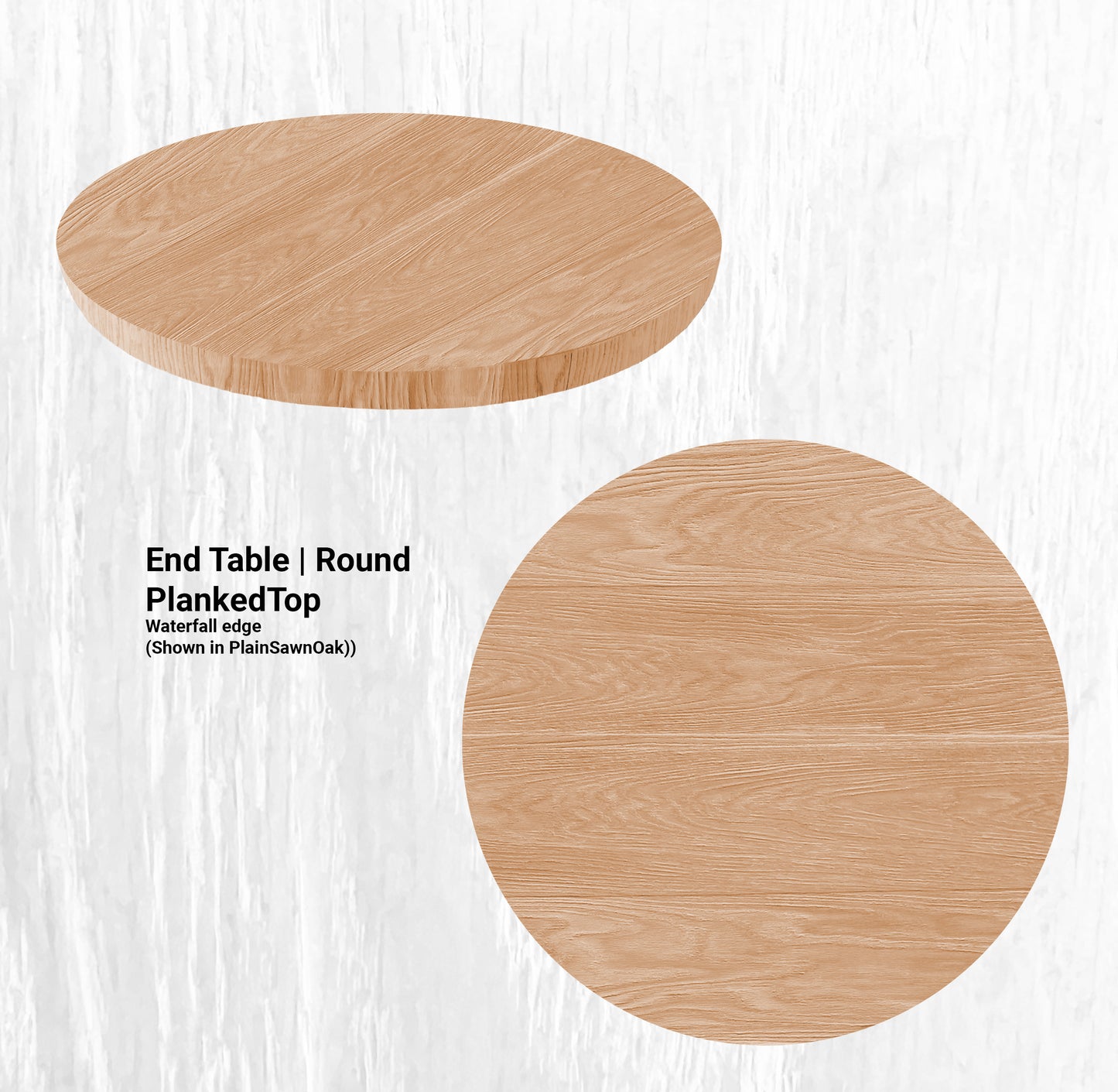 20" Diameter End Table | Round PlankedTop