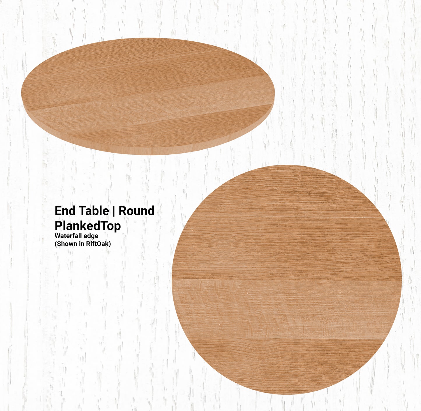 20" Diameter End Table | Round PlankedTop