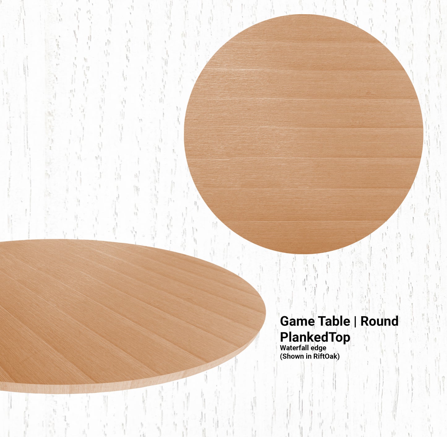 42" Diameter Game Table | Round PlankedTop