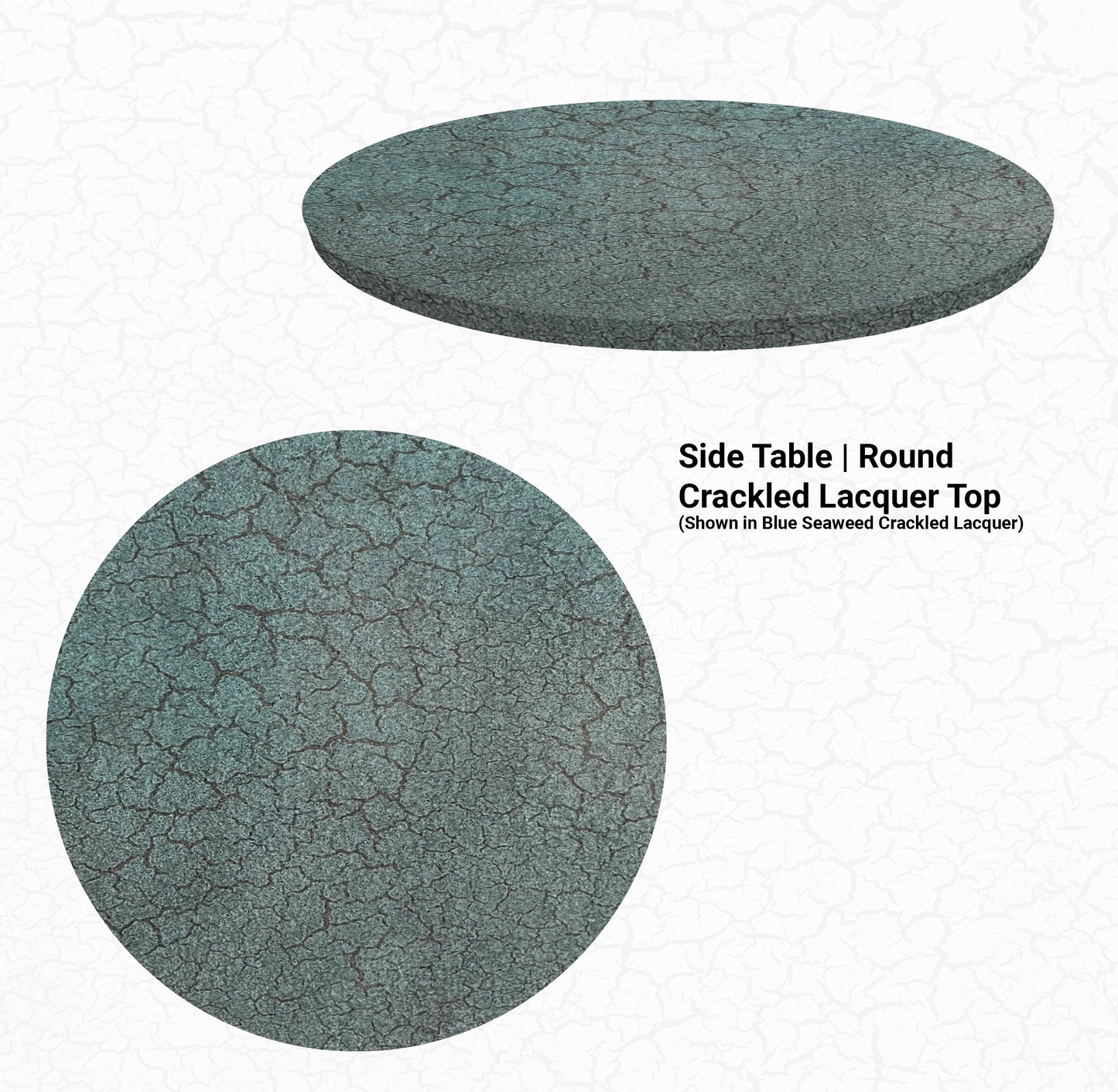 10" - 18" Side Table | Round Crackled Lacquer Tops